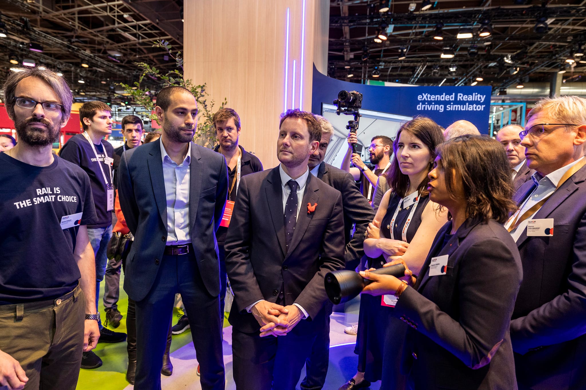 Minister Clément Beaune visiting the Alstom stand at VivaTech 2023