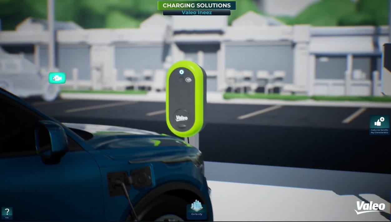 Valeo charging station for an electric car in 3D