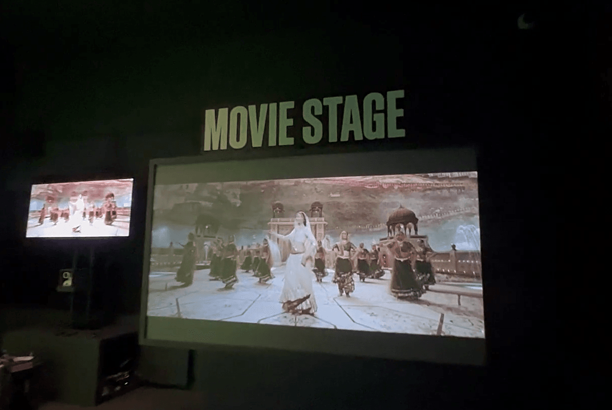 "Movie Stage" area of the Bollywood exhibition at Louvre Abu Dhabi