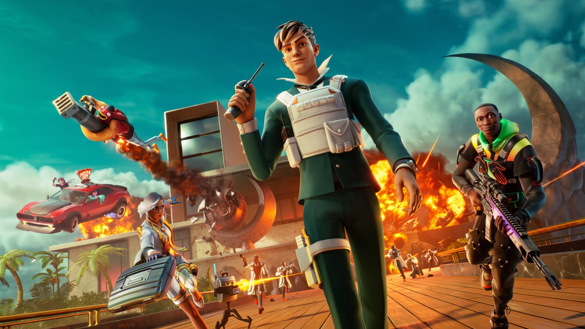 Fortnite characters in action, a game built with Unreal Engine