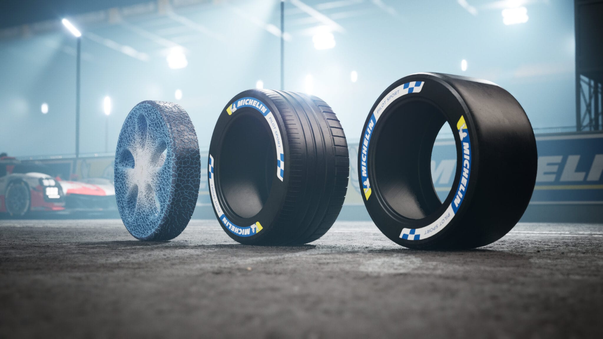 Three Michelin tyres in real-time 3D, Le Mans 24 Hours centenary film