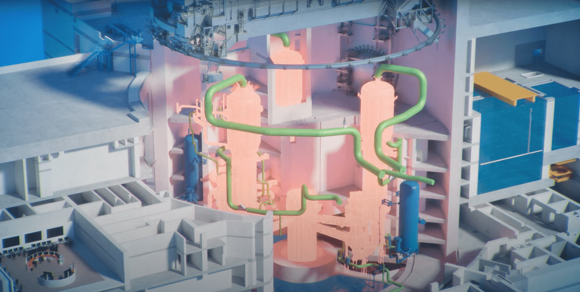 Reactor core in 3D cutaway, digital twin made by SoWhen?