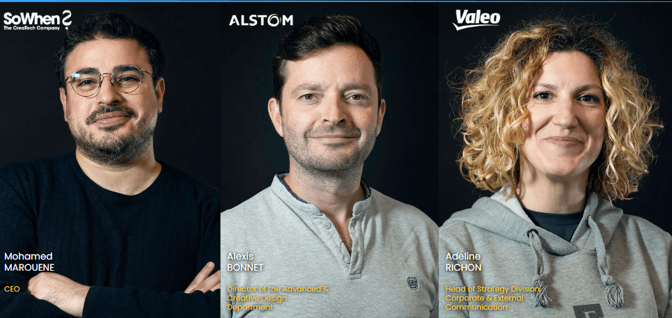 Mohamed Marouene (SoWhen?), Alexis Bonnet-Salkind (Alstom) and Adeline Richon (Valeo), Unreal Fest 2024 panel