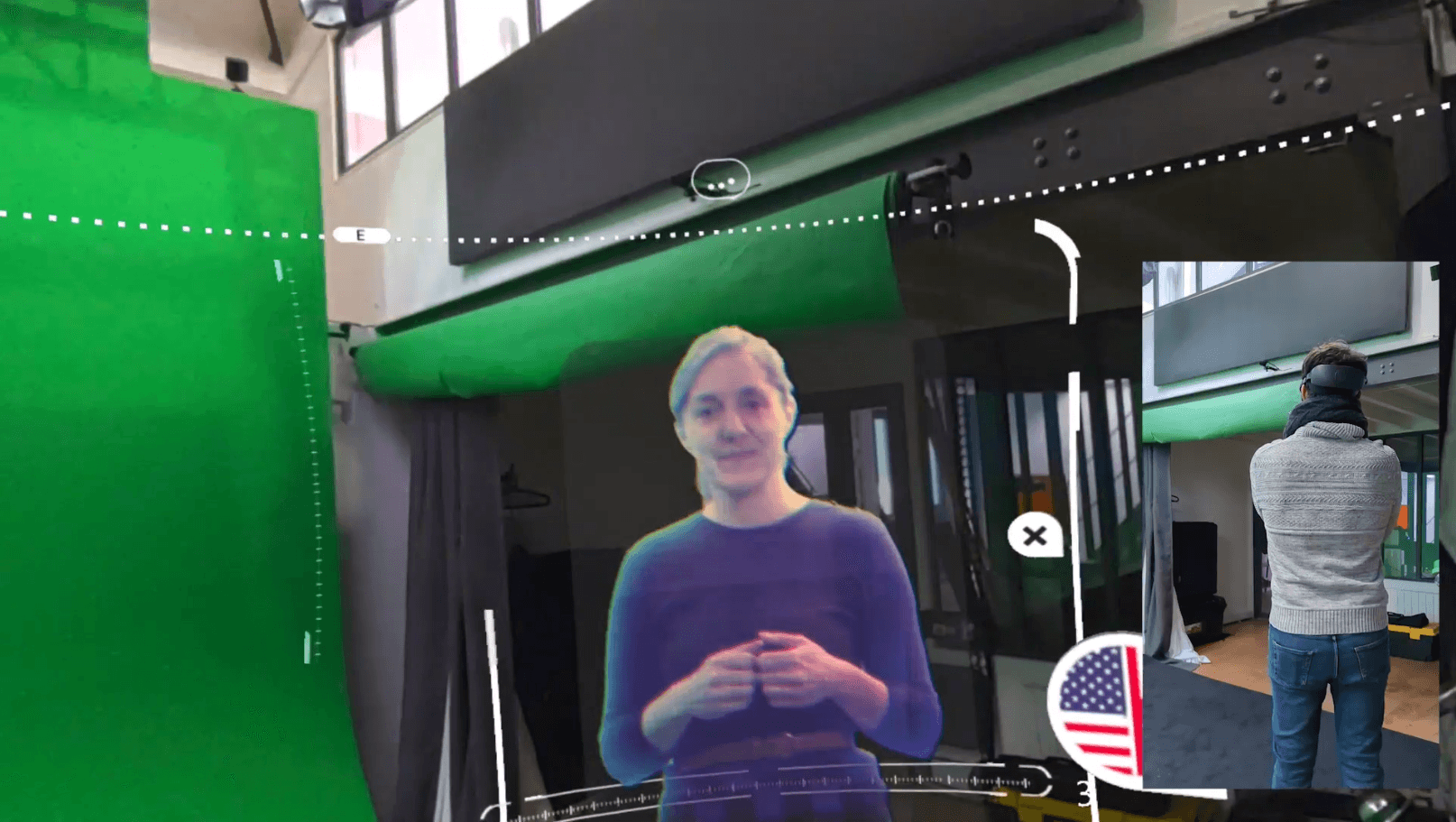Video avatar of a presenter in the Valeo XR experience