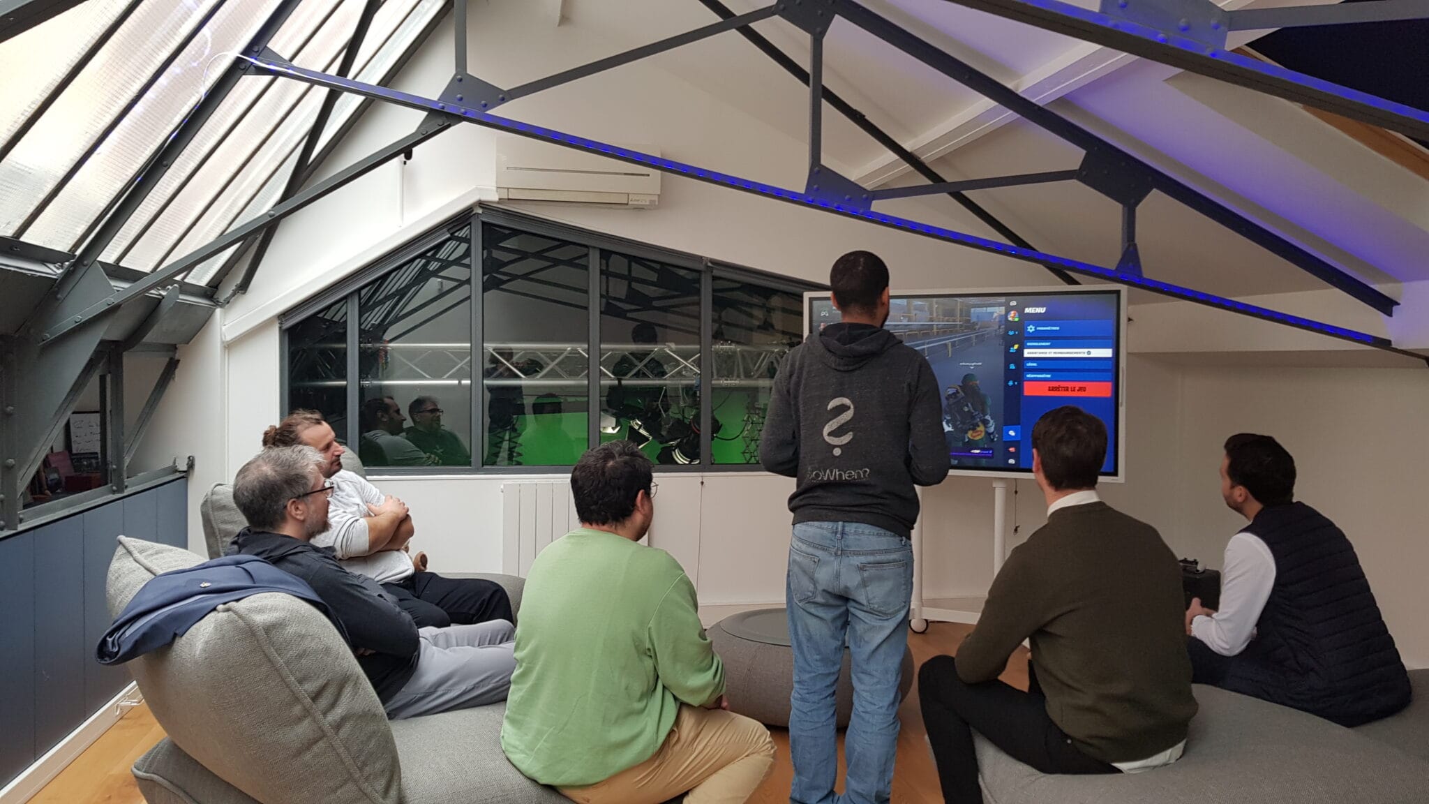 Demo of a Fortnite game to brands in the Multivert studio