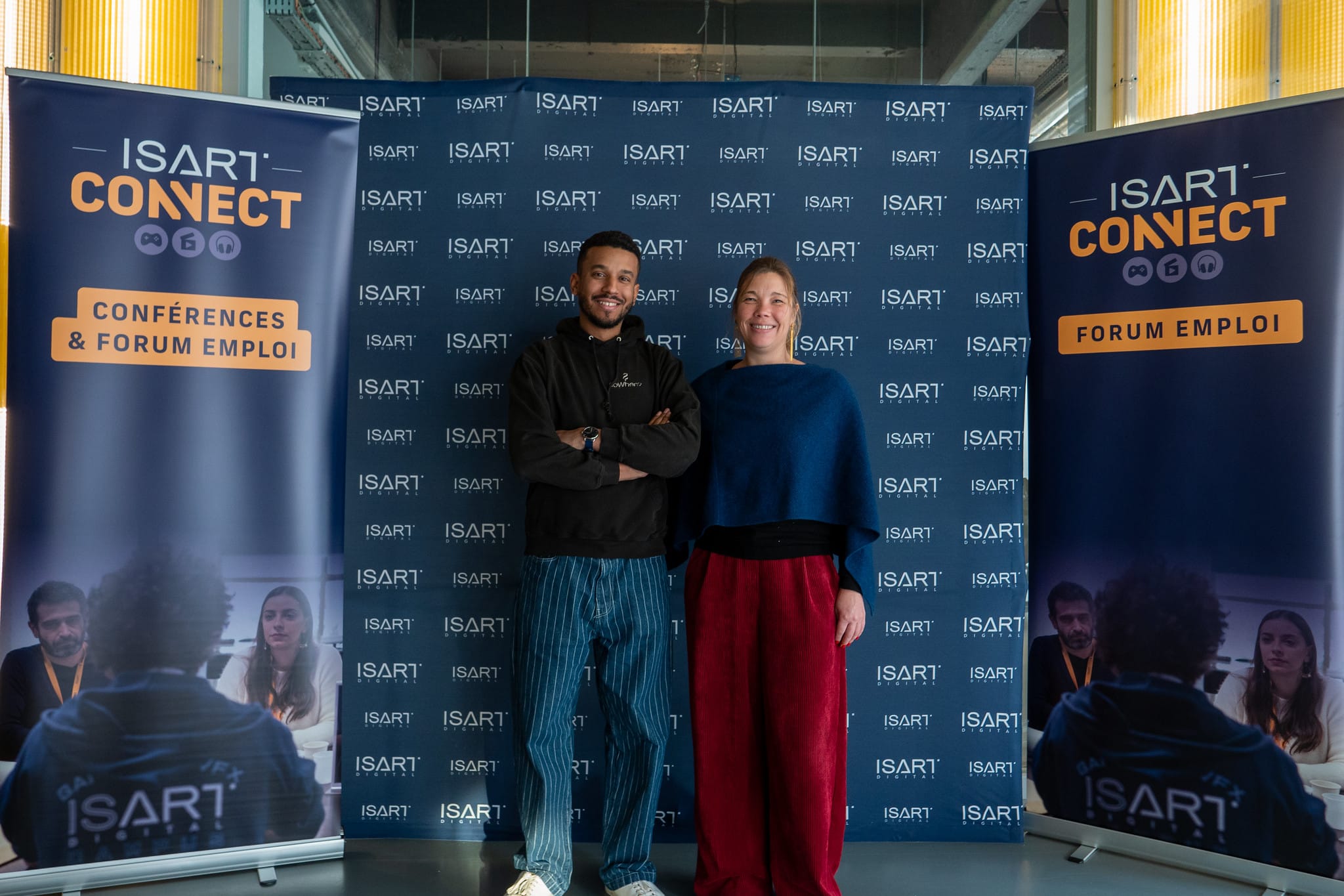 Freddy Koné (SoWhen?) and Agathe Turlotte (Unreal Engine) at Isart Connect