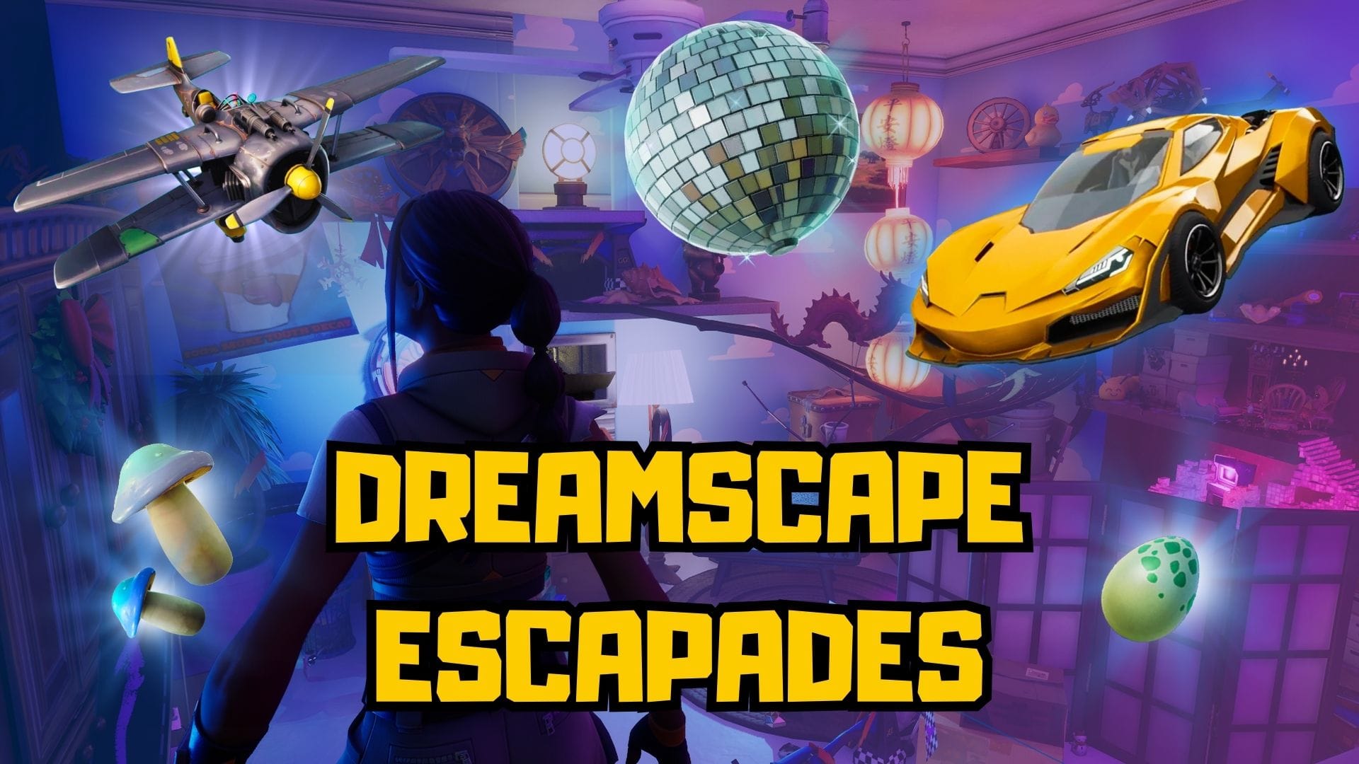 "Dreamscape Escapades" visual, SoWhen?'s island in Fortnite