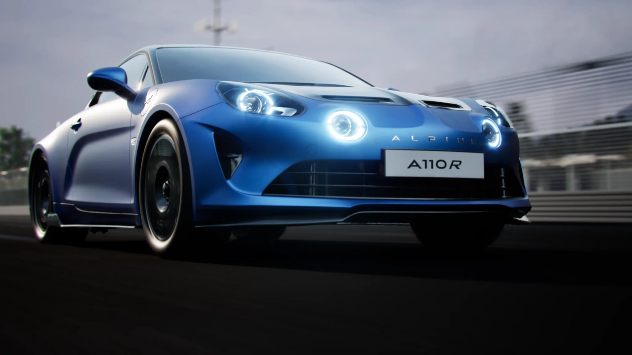 Blue Alpine A110 R in real-time 3D, Michelin x Alpine film