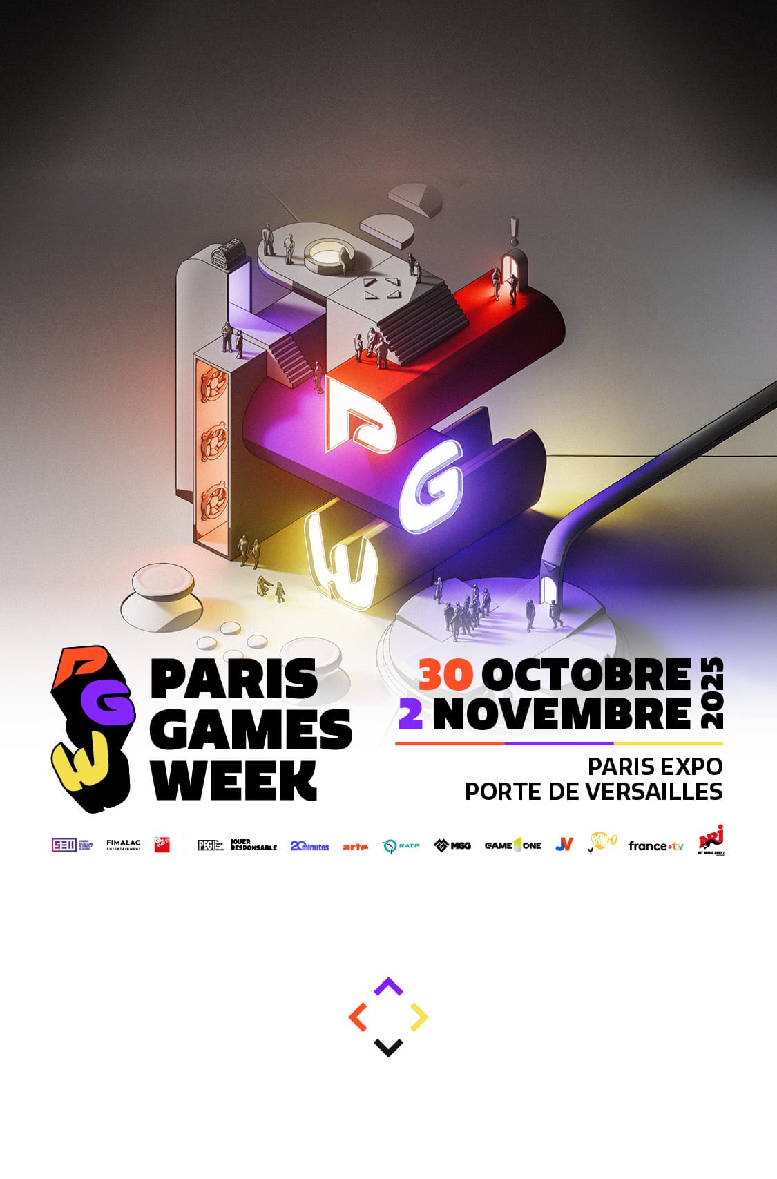 Paris Games Week poster, 30 October - 2 November 2025, Paris Expo Porte de Versailles