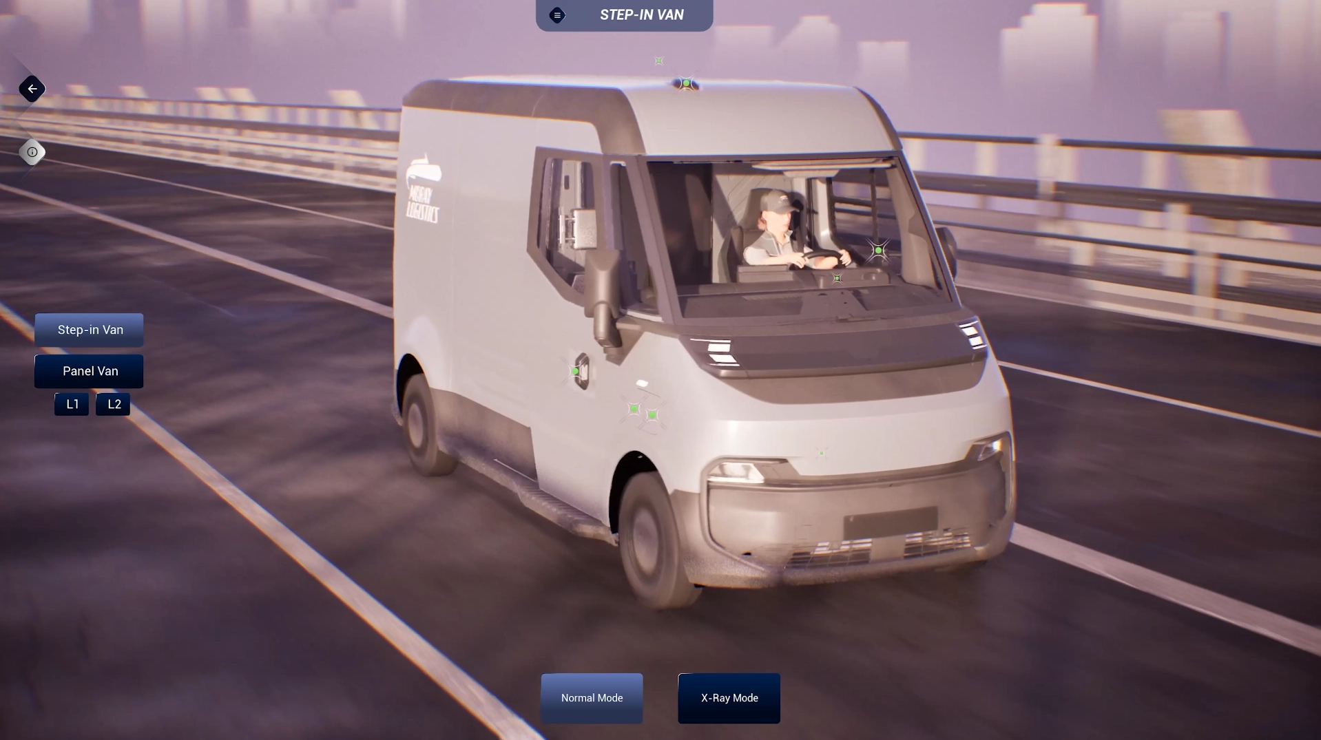 Flexis Step-in Van on a bridge, virtual world created by SoWhen?