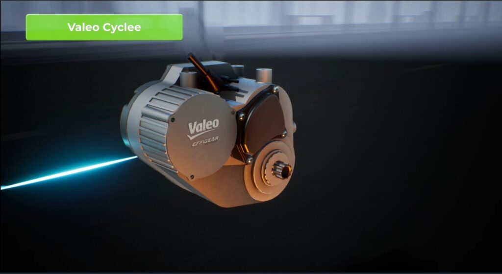 vue 3d en détail du moteur électrique valeo qui équipe les vélo modélisation et animation par SoWhen?